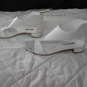 Casadei Sweet Bianco Dress Leather Sandals